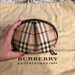 Authentic Haymarket Burberry cosmetic pouch